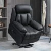 Fauteuil Releveur Inclinable Avec Repose-pied Ajustable - Fauteuil De Relaxation électrique - Revêtement Synthétique Noir -Deco.fr Soldes Boutique fauteuil 18852573