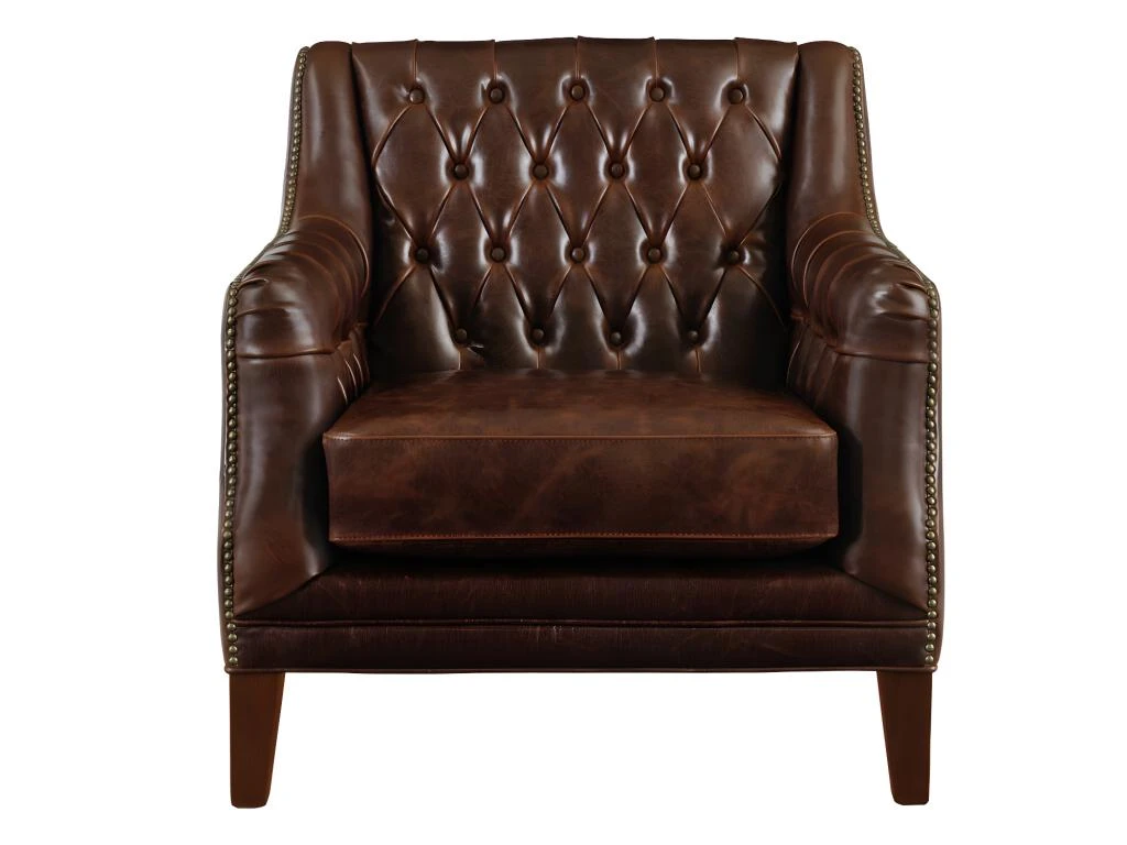 Fauteuil En Cuir COLBERT - Marron 1 Fauteuil En Cuir COLBERT - Marron