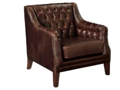Fauteuil En Cuir COLBERT - Marron 17 Fauteuil En Cuir COLBERT - Marron -Deco.fr Soldes Boutique fauteuil 190131