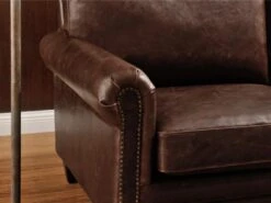 Fauteuil En Cuir Vieilli CASSANDRA - Marron -Deco.fr Soldes Boutique fauteuil 190178