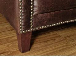 Fauteuil En Cuir Vieilli CASSANDRA - Marron -Deco.fr Soldes Boutique fauteuil 190179