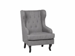 Fauteuil En Tissu Tapissé Gris ALTA -Deco.fr Soldes Boutique fauteuil 19099077