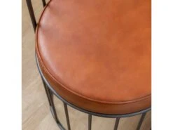 Fauteuil En Cuir Et Métal Aly -Deco.fr Soldes Boutique fauteuil 19149283