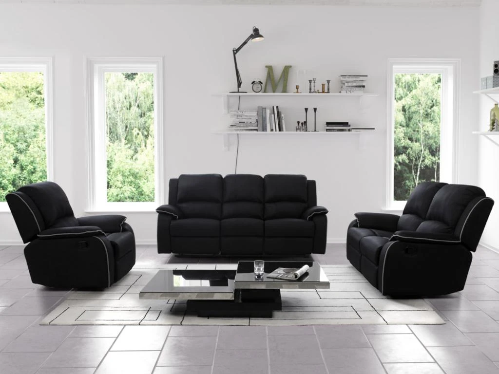 Canapé 2 Places Relax En Microfibre HERNANI - Gris 5 Canapé 2 Places Relax En Microfibre HERNANI - Gris – Image 5