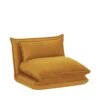 Nala - Chauffeuse Convertible 1 Place En Velours - Couleur - Jaune Moutarde -Deco.fr Soldes Boutique fauteuil 19151439