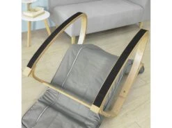 Fauteuil À Bascule Avec Repose-pied Réglable Rocking Chair Fauteuil Relax Gris, Fst16-dg -Deco.fr Soldes Boutique fauteuil 19308125