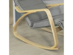 Fauteuil À Bascule Avec Repose-pied Réglable Rocking Chair Fauteuil Relax Gris, Fst16-dg -Deco.fr Soldes Boutique fauteuil 19308133