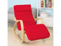 Rocking Chair, Fauteuil à Bascule Avec Repose-pieds Réglable Design, Fauteuil Berçante, FST16-R -Deco.fr Soldes Boutique fauteuil 19308161