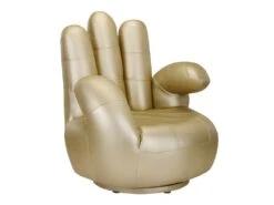 Fauteuil Main Pivotant CATCHY En Simili - Doré -Deco.fr Soldes Boutique fauteuil 194151