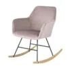 Chaise à Bascule Avec Accoudoirs Fauteuil De Relaxation Pieds Confortable Haute Qualité Élégant (Rose),SoBuyFST68-P -Deco.fr Soldes Boutique fauteuil 19421303