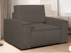 Fauteuil En Velours Côtelé Marron AMELIA 11 Fauteuil En Velours Côtelé Marron AMELIA -Deco.fr Soldes Boutique fauteuil 19429617