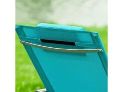 SoBuy OGS28-HBx2 Lot De 2 Fauteuils à Bascule Avec Repose-Pieds - Turquoise -Deco.fr Soldes Boutique fauteuil 19507179