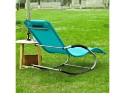 SoBuy OGS28-HBx2 Lot De 2 Fauteuils à Bascule Avec Repose-Pieds - Turquoise -Deco.fr Soldes Boutique fauteuil 19507187