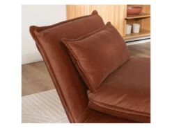 Nala - Chauffeuse Convertible 1 Place En Velours - Couleur - Rouille 13 Nala - Chauffeuse Convertible 1 Place En Velours - Couleur - Rouille -Deco.fr Soldes Boutique fauteuil 19550167