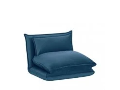 Nala - Chauffeuse Convertible 1 Place En Velours - Couleur - Bleu Foncé