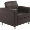 Fauteuil En Simili ACKLEY - Marron -Deco.fr Soldes Boutique fauteuil 196527