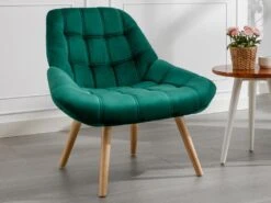 Fauteuil En Velours Vert LUOSTO 13 Fauteuil En Velours Vert LUOSTO -Deco.fr Soldes Boutique fauteuil 19823917