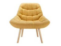 Fauteuil En Tissu Jaune Moutarde LUOSTO 9 Fauteuil En Tissu Jaune Moutarde LUOSTO -Deco.fr Soldes Boutique fauteuil 19824153