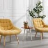 Fauteuil En Tissu Jaune Moutarde LUOSTO 19 Fauteuil En Tissu Jaune Moutarde LUOSTO -Deco.fr Soldes Boutique fauteuil 19824173