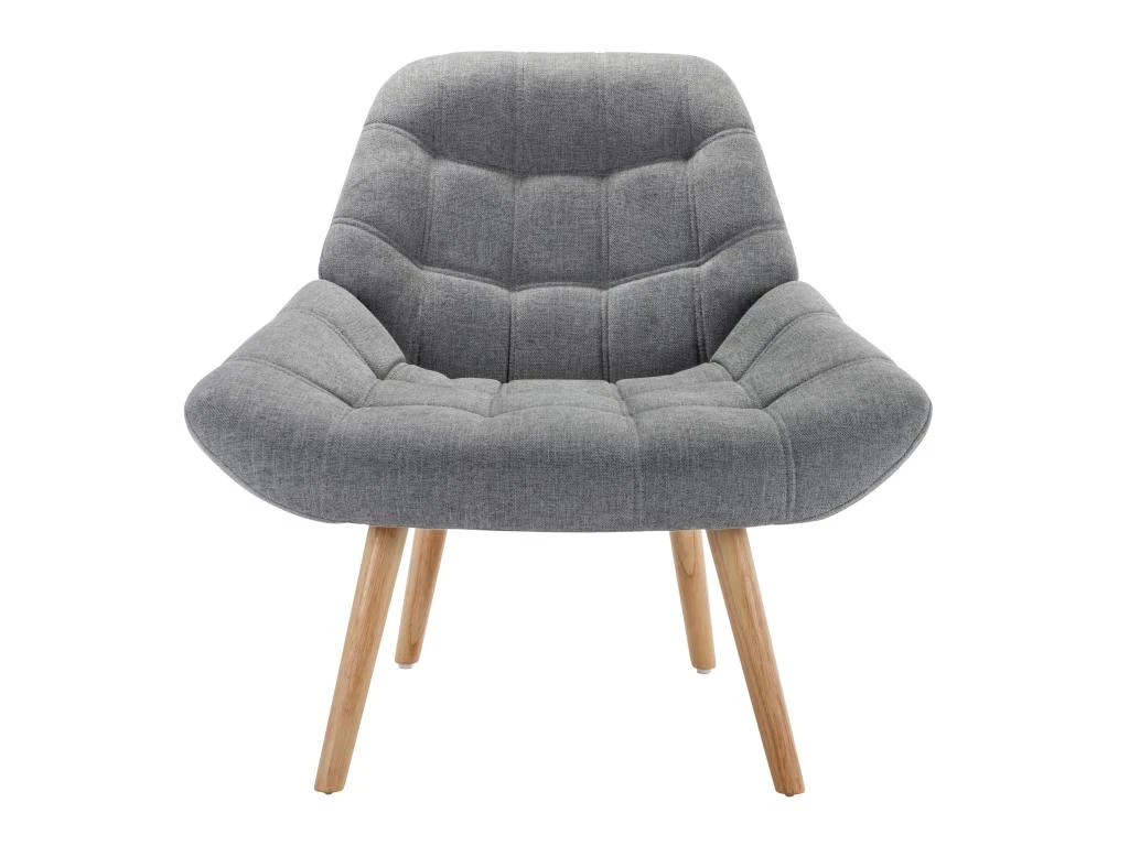 Fauteuil En Tissu Gris LUOSTO 3 Fauteuil En Tissu Gris LUOSTO – Image 3