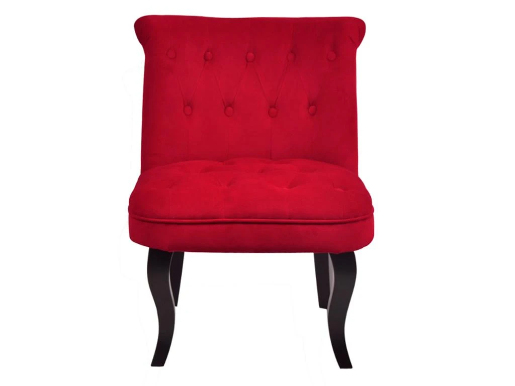 Fauteuil Crapaud MELOSIA - Velours Rouge 6 Fauteuil Crapaud MELOSIA - Velours Rouge – Image 6