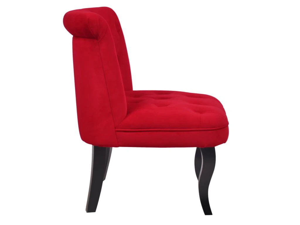 Fauteuil Crapaud MELOSIA - Velours Rouge 4 Fauteuil Crapaud MELOSIA - Velours Rouge – Image 4