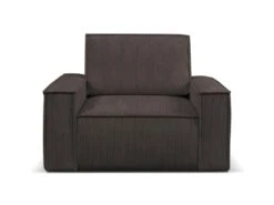 Fauteuil En Velours Côtelé Marron AMELIA 8 Fauteuil En Velours Côtelé Marron AMELIA -Deco.fr Soldes Boutique fauteuil 19914305