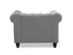Grand Fauteuil Chesterfield Velours Argent -Deco.fr Soldes Boutique fauteuil 19942621