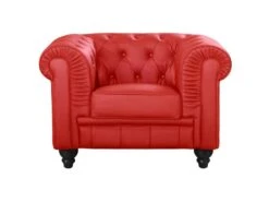 Grand Fauteuil Chesterfield Rouge