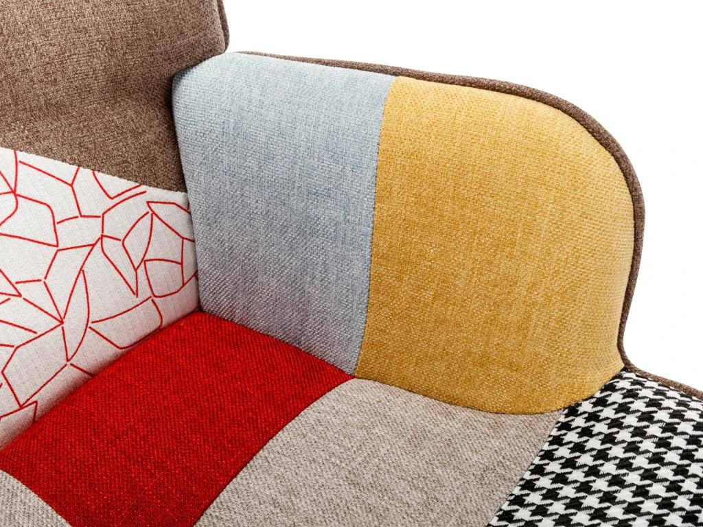 Fauteuil En Tissu Patchwork VATELY 4 Fauteuil En Tissu Patchwork VATELY – Image 4