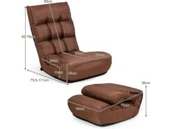 Chaise Pliable De Sol Relax - Dossier à 4 Position Réglable 90°-150° -Deco.fr Soldes Boutique fauteuil 20127951