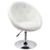 Fauteuil Siège Chaise Capitonné Lounge Pivotant Synthétique Blanc 1109002 -Deco.fr Soldes Boutique fauteuil 20949663