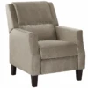 Fauteuil De Relaxation En Velours Beige Taupe EGERSUND -Deco.fr Soldes Boutique fauteuil 21041957 1