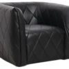 Fauteuil Moderne Revêtement Matelassé Losania Simili Noir -Deco.fr Soldes Boutique fauteuil 21134173