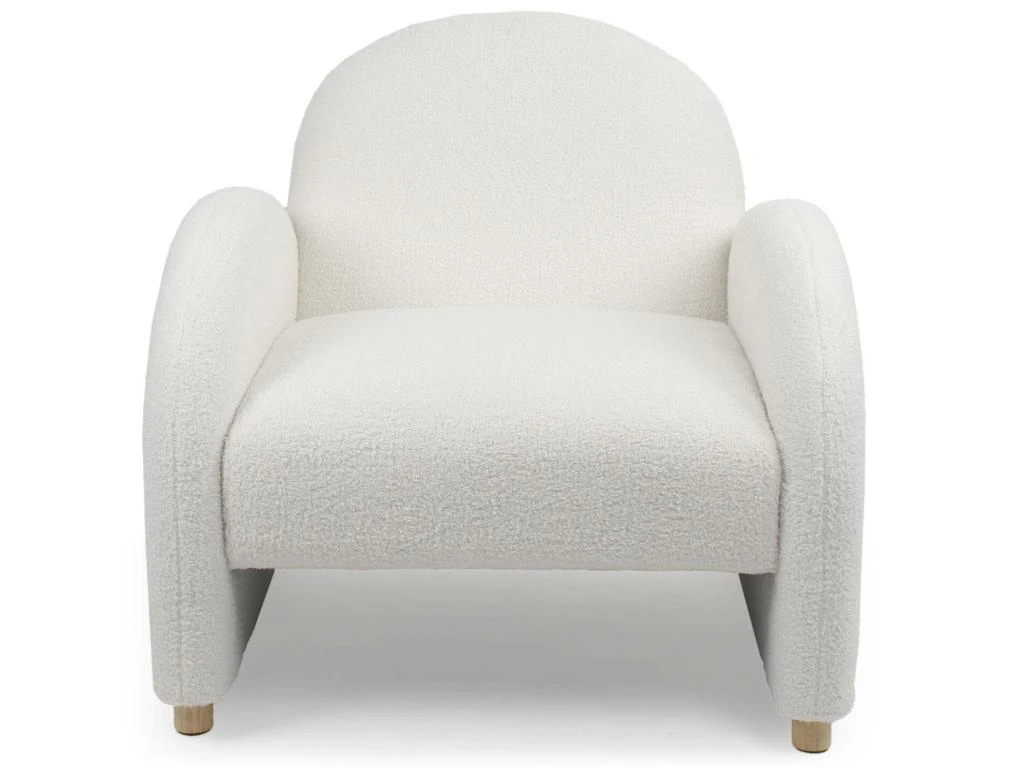 Fauteuil Club Bowie Tissu Bouclette Blanc 2 Fauteuil Club Bowie Tissu Bouclette Blanc – Image 2