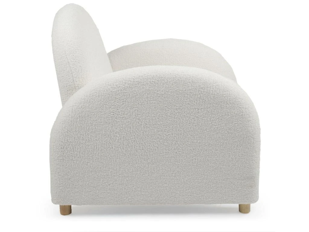 Fauteuil Club Bowie Tissu Bouclette Blanc 4 Fauteuil Club Bowie Tissu Bouclette Blanc – Image 4