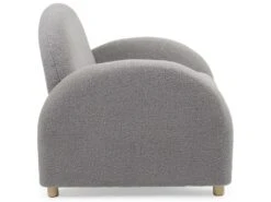 Fauteuil Club Bowie Tissu Bouclette Gris -Deco.fr Soldes Boutique fauteuil 21151657