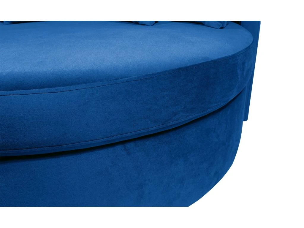 Fauteuil XXL Musso Velours Bleu 3 Fauteuil XXL Musso Velours Bleu – Image 3