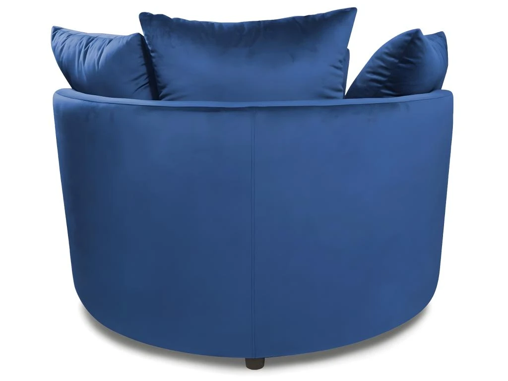 Fauteuil XXL Musso Velours Bleu 5 Fauteuil XXL Musso Velours Bleu – Image 5