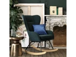 Chaise D'appoint En Lin Bleu -Deco.fr Soldes Boutique fauteuil 21481047