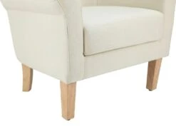 Chaise D'appoint Rembourrée En Tissu Tissé Crème -Deco.fr Soldes Boutique fauteuil 21685749