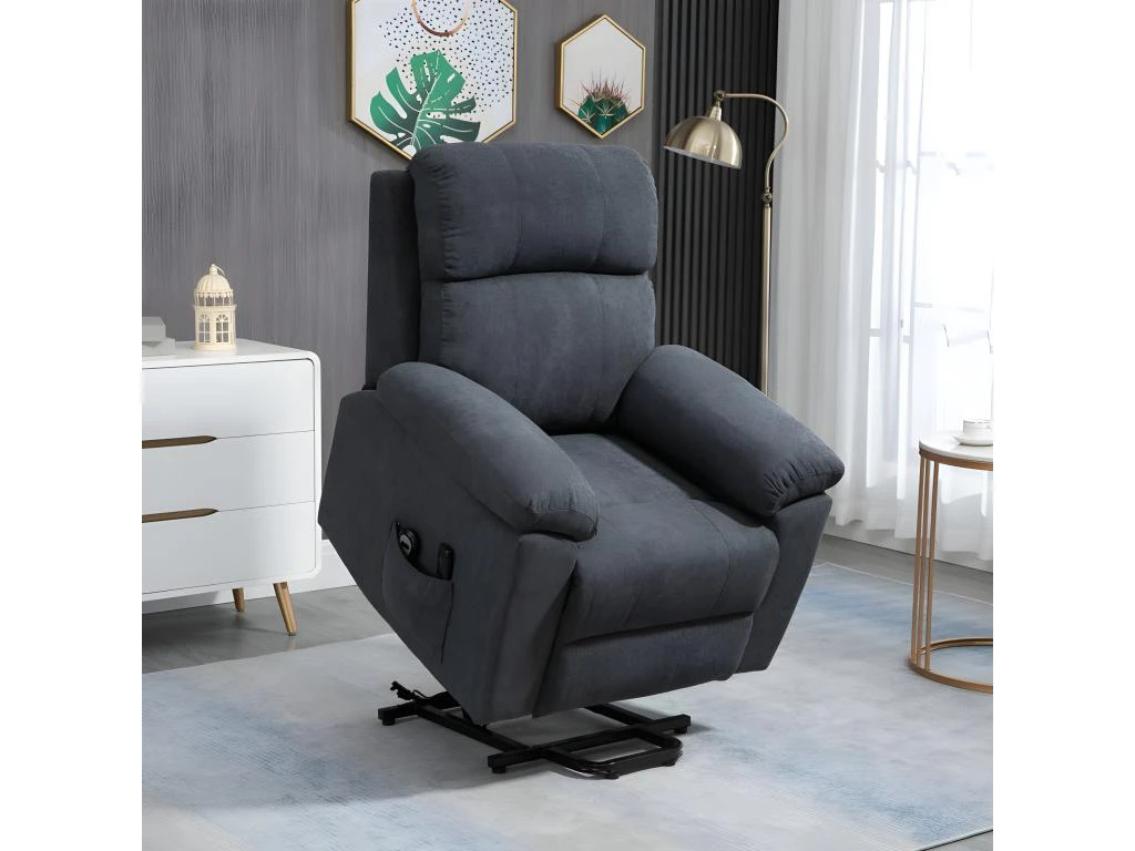Fauteuil De Massage Releveur électrique DANIEL Gris 2 Fauteuil De Massage Releveur électrique DANIEL Gris – Image 2