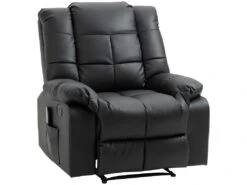 Fauteuil De Relaxation Massant EMILIO Noir
