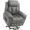 Fauteuil De Relaxation Releveur Boston Avec Repose-Pieds Tissu Gris -Deco.fr Soldes Boutique fauteuil 21988477