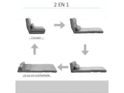 Chauffeuse Canapé Convertible PLAISANCE Grise -Deco.fr Soldes Boutique fauteuil 21988861