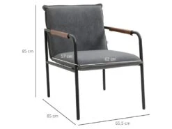 Fauteuil Néo-retro PINTO Noir -Deco.fr Soldes Boutique fauteuil 21988867