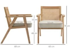 Fauteuil Cannage LARIDA Beige -Deco.fr Soldes Boutique fauteuil 21988887