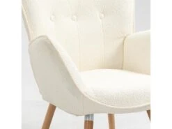 Fauteuil Relax Scandinave En Tissu Bouclette,kas -Deco.fr Soldes Boutique fauteuil 22028493