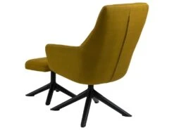 Heather Fauteuil Lounge Avec Tabouret, Couleur Curry, Noir. -Deco.fr Soldes Boutique fauteuil 22046293