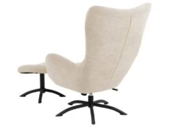 Talgarth Fauteuil Relax Avec Tabouret, Crème, Noir. -Deco.fr Soldes Boutique fauteuil 22046379